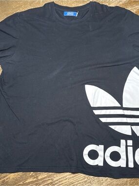 Adidas Side Big White logo tee shirt tshirt